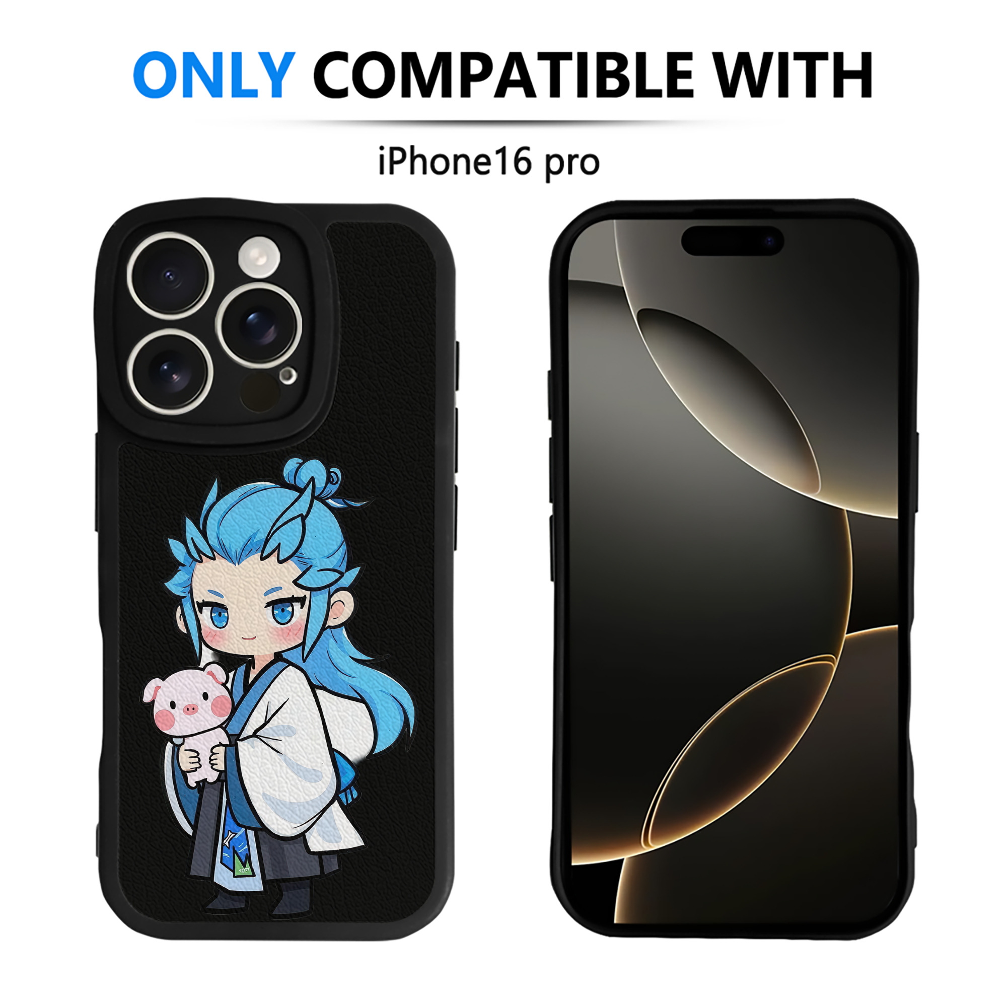 （画像用） Ne Zha 2 ナタ 魔童の大暴れ 【iPhone 16シリーズ対応】シリコンスマホケース（レザー調） 材質：シリコン